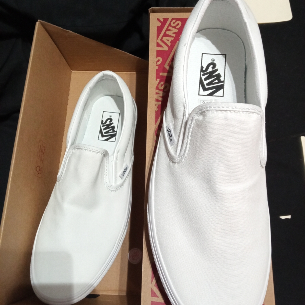 Vans Men's White Slip-On Shoes